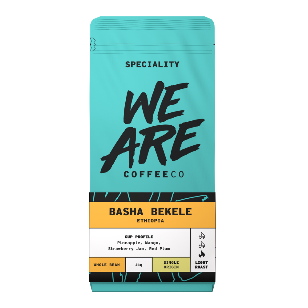 Basha Bekele: selected pack, 1kg whole. 1kg pack shown as an illustrative depiction.