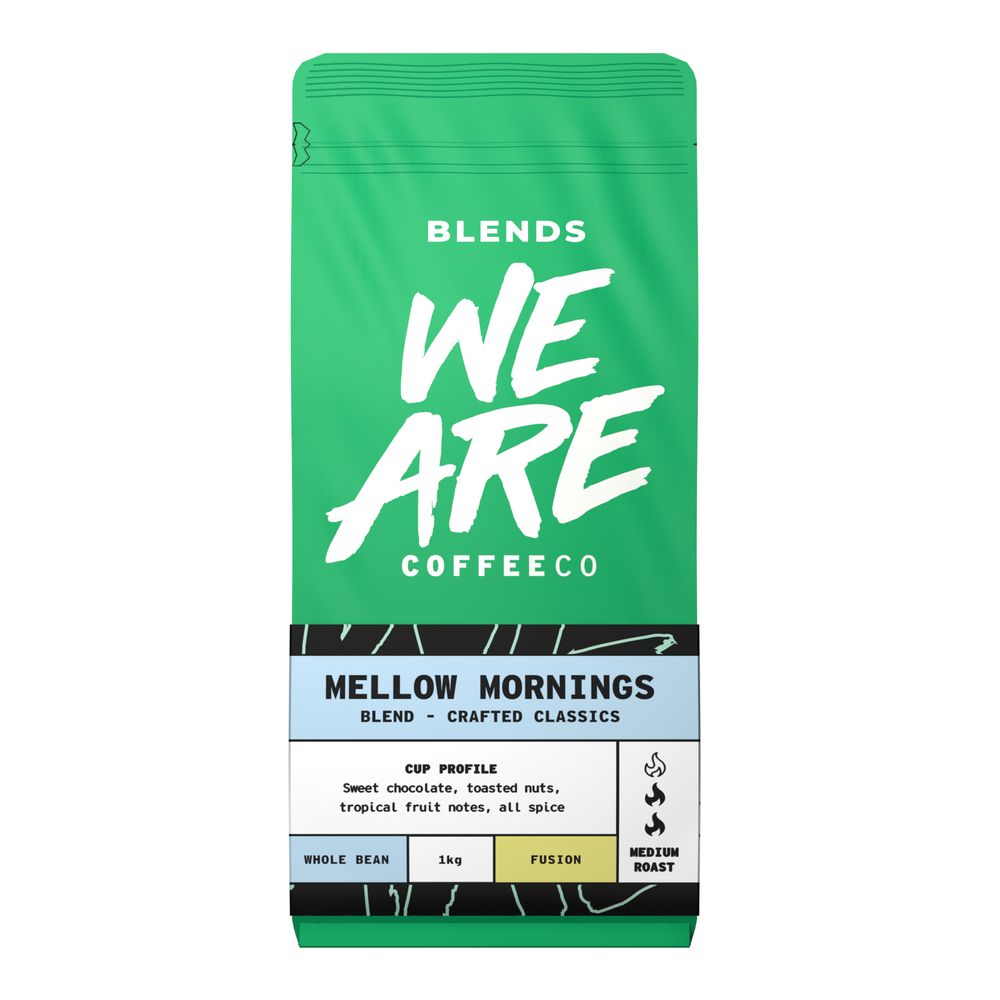Mellow Mornings: selected pack, 1kg whole. 1kg pack shown as an illustrative depiction.