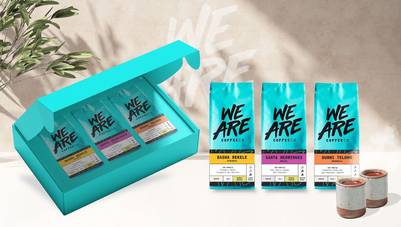 The Around the World Coffee Collection Series Gift Pack - gift set contents by We Are Coffee Co