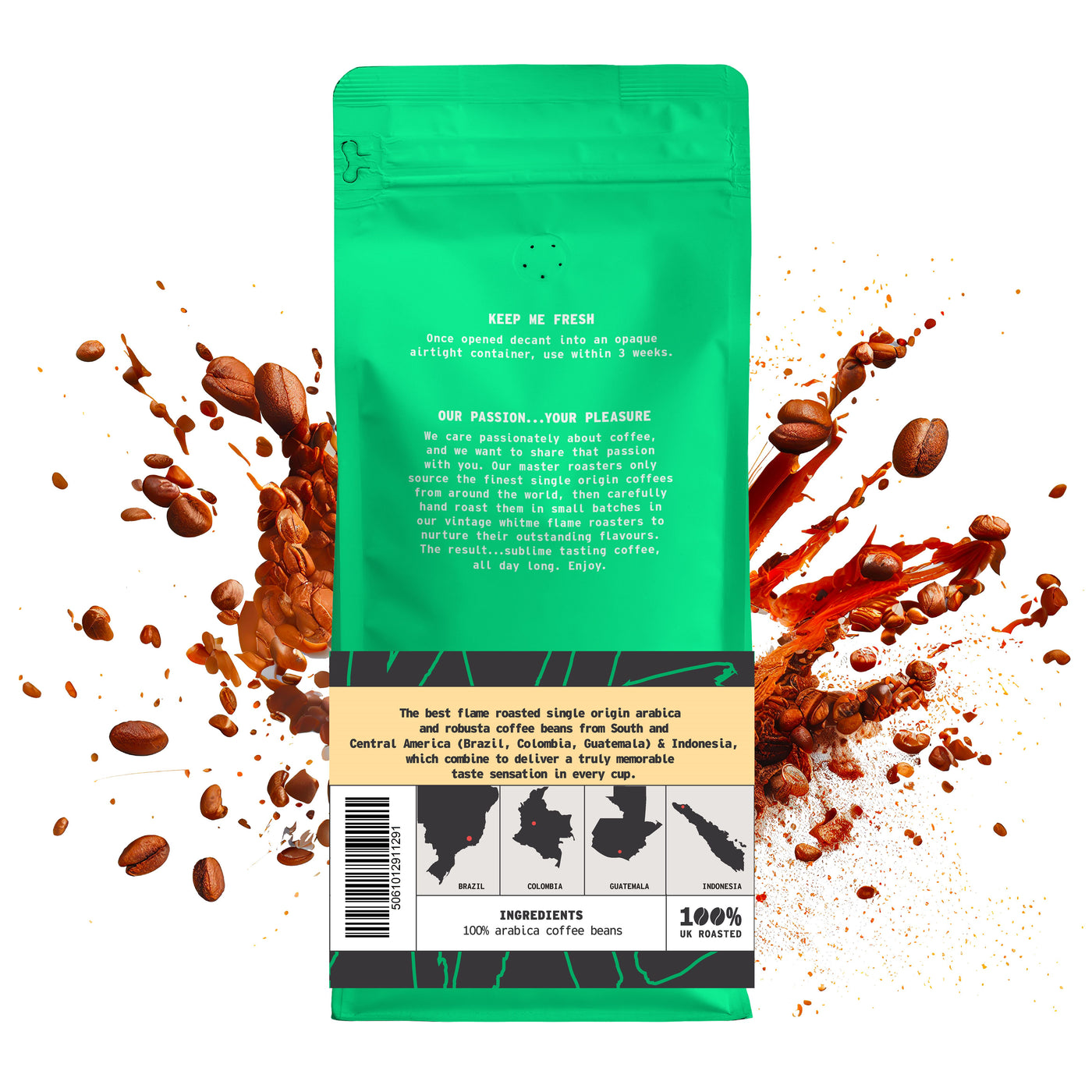 Blazing Trails Blend ground coffee - side view by We Are Coffee Co