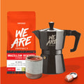 Brazilian Biscotti Flavoured Coffee whole bean coffee - close-up by We Are Coffee Co