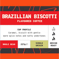 Brazilian Biscotti Flavoured Coffee whole bean coffee - overview by We Are Coffee Co