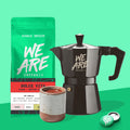 Dolce Vita (Italian Roast) Blend ground coffee - close-up by We Are Coffee Co