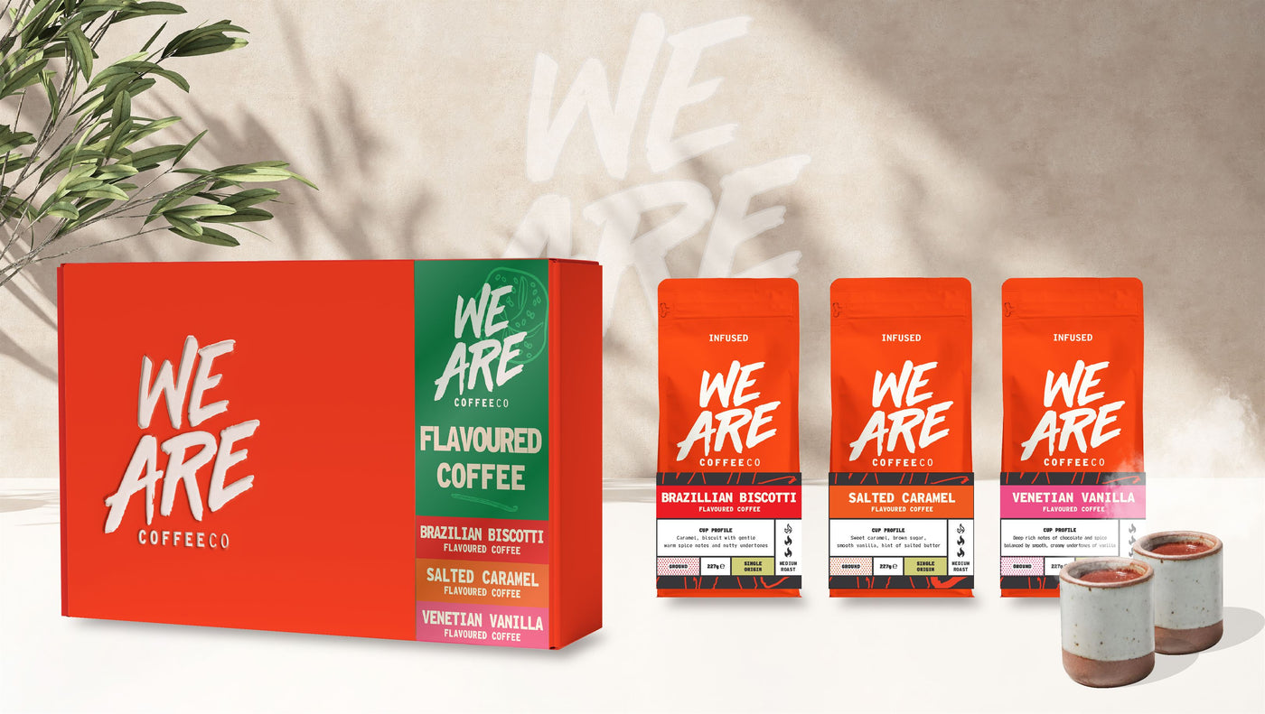 The Flavoured Coffee Collection Series Gift Pack - closed box by We Are Coffee Co