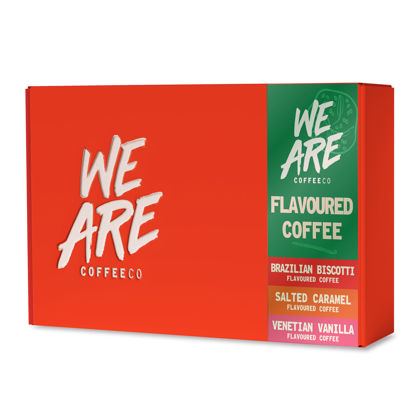 The Flavoured Coffee Collection Series Gift Pack - gift set packaging by We Are Coffee Co