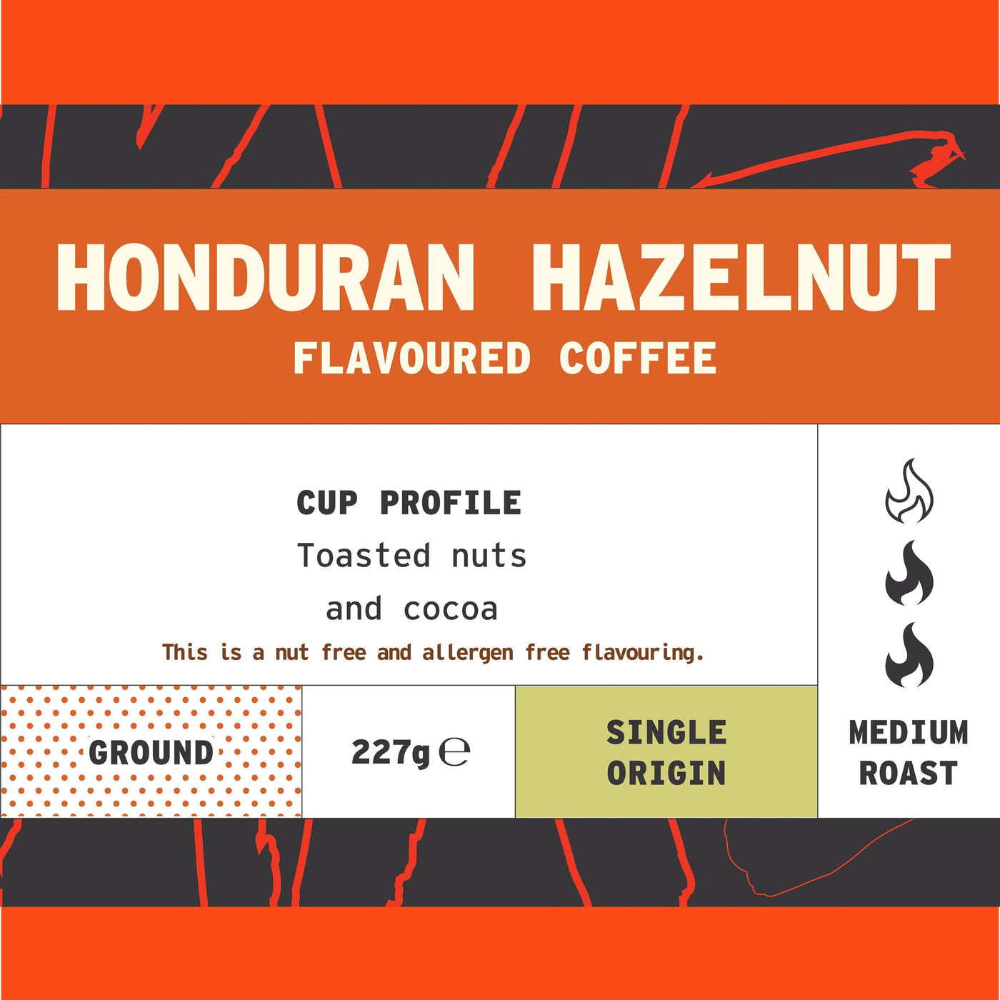 Honduran Hazelnut Flavoured Coffee ground coffee - overview by We Are Coffee Co