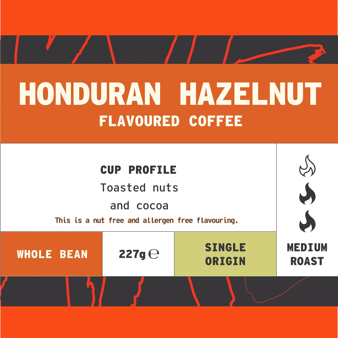 Honduran Hazelnut Flavoured Coffee whole bean coffee - overview by We Are Coffee Co