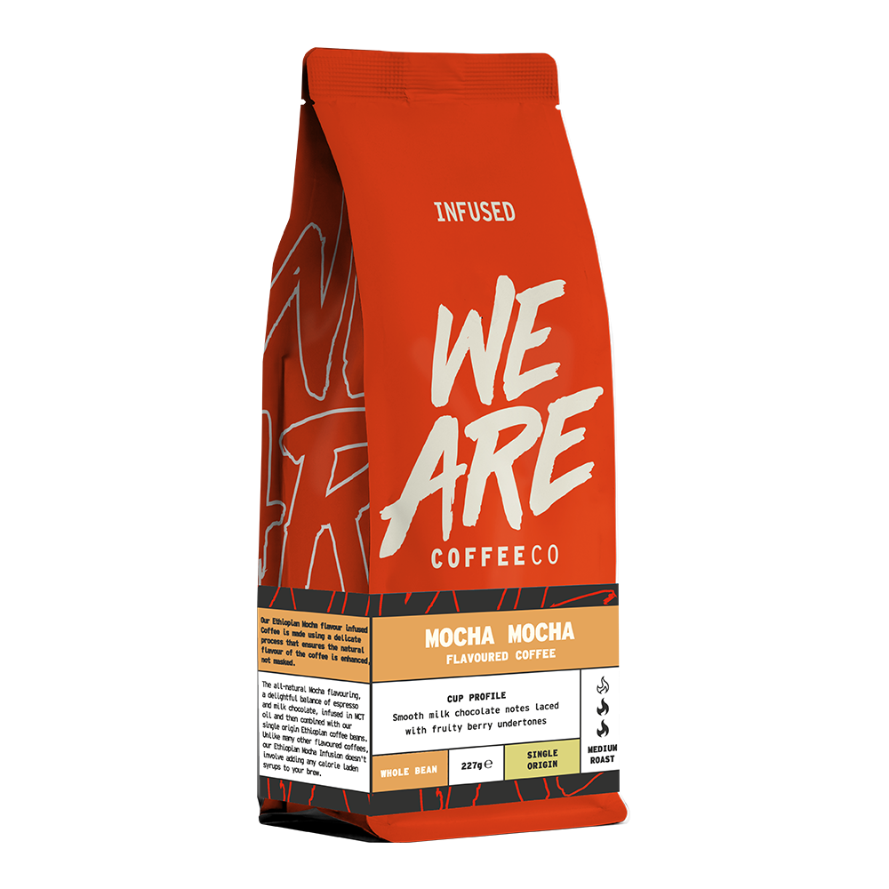 Mocha Mocha Flavoured Coffee - side pack shot by We Are Coffee Co