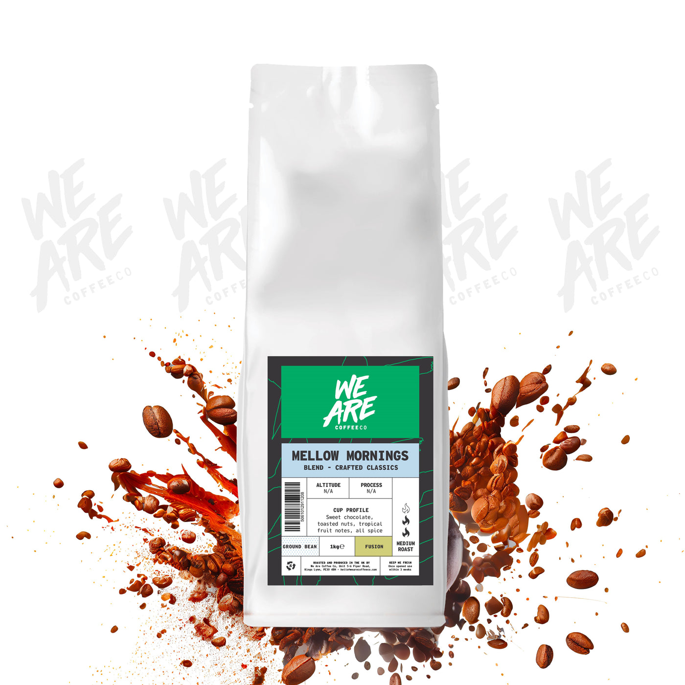 Mellow Morning Blend ground coffee - display by We Are Coffee Co