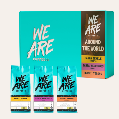 Around the World coffee gift set box by We Are Coffee Co