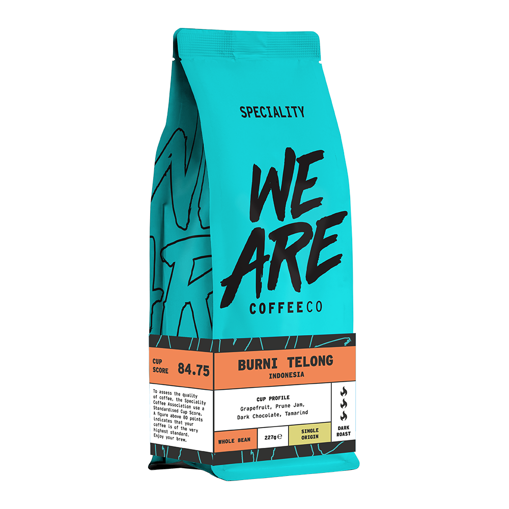 Burni Telong - side pack shot by We Are Coffee Co