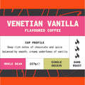 Venetian Vanilla Flavoured Coffee whole bean coffee - overview by We Are Coffee Co