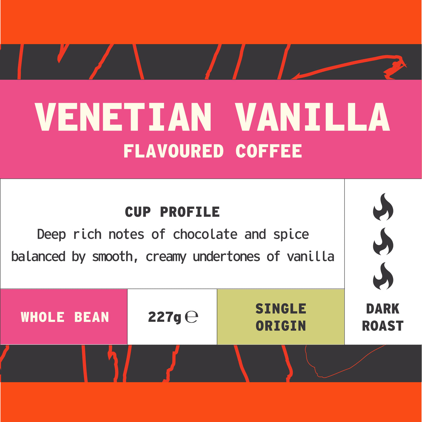 Venetian Vanilla Flavoured Coffee whole bean coffee - overview by We Are Coffee Co