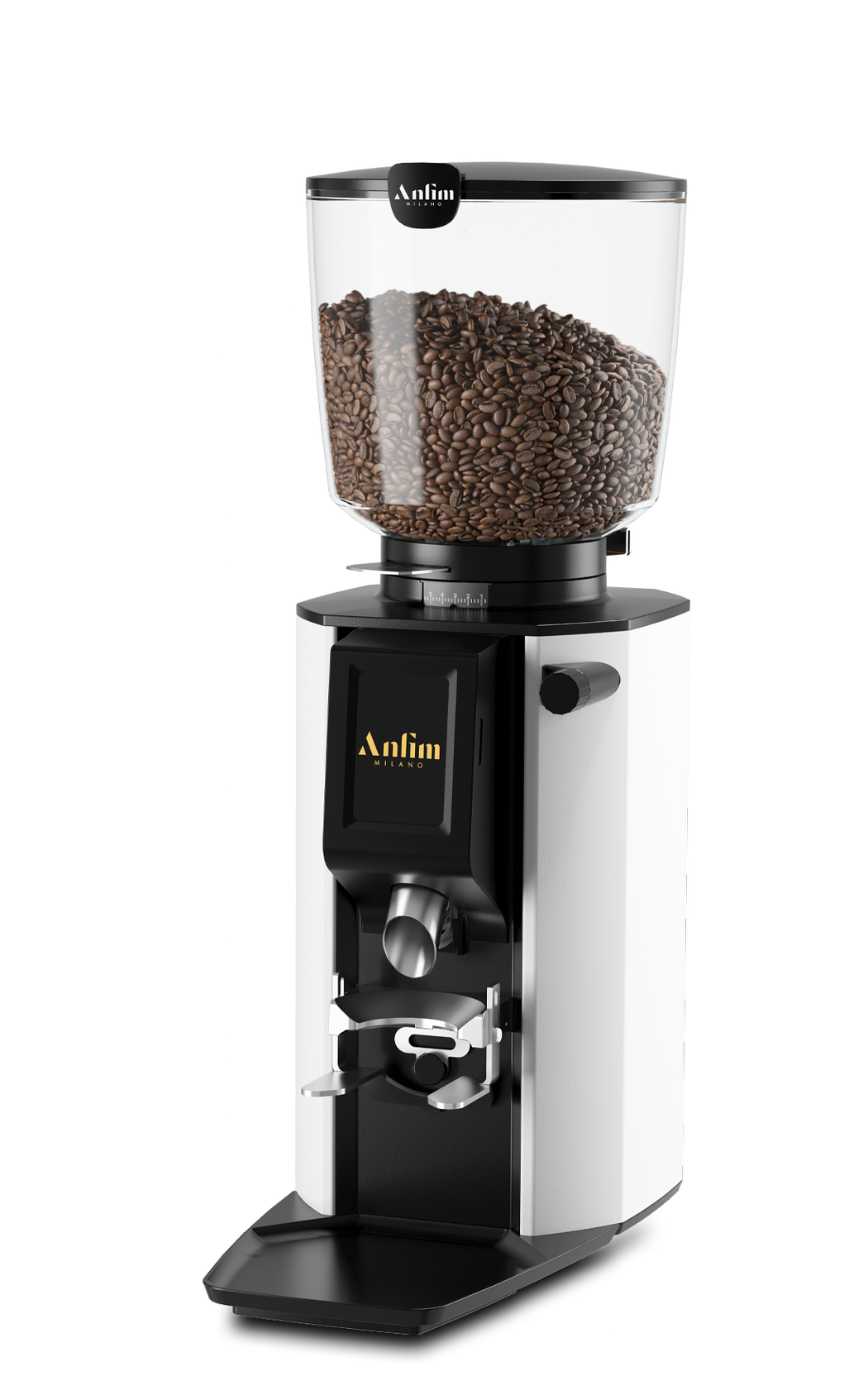 Anfim Luna espresso grinder, manufacturer white-finish product view