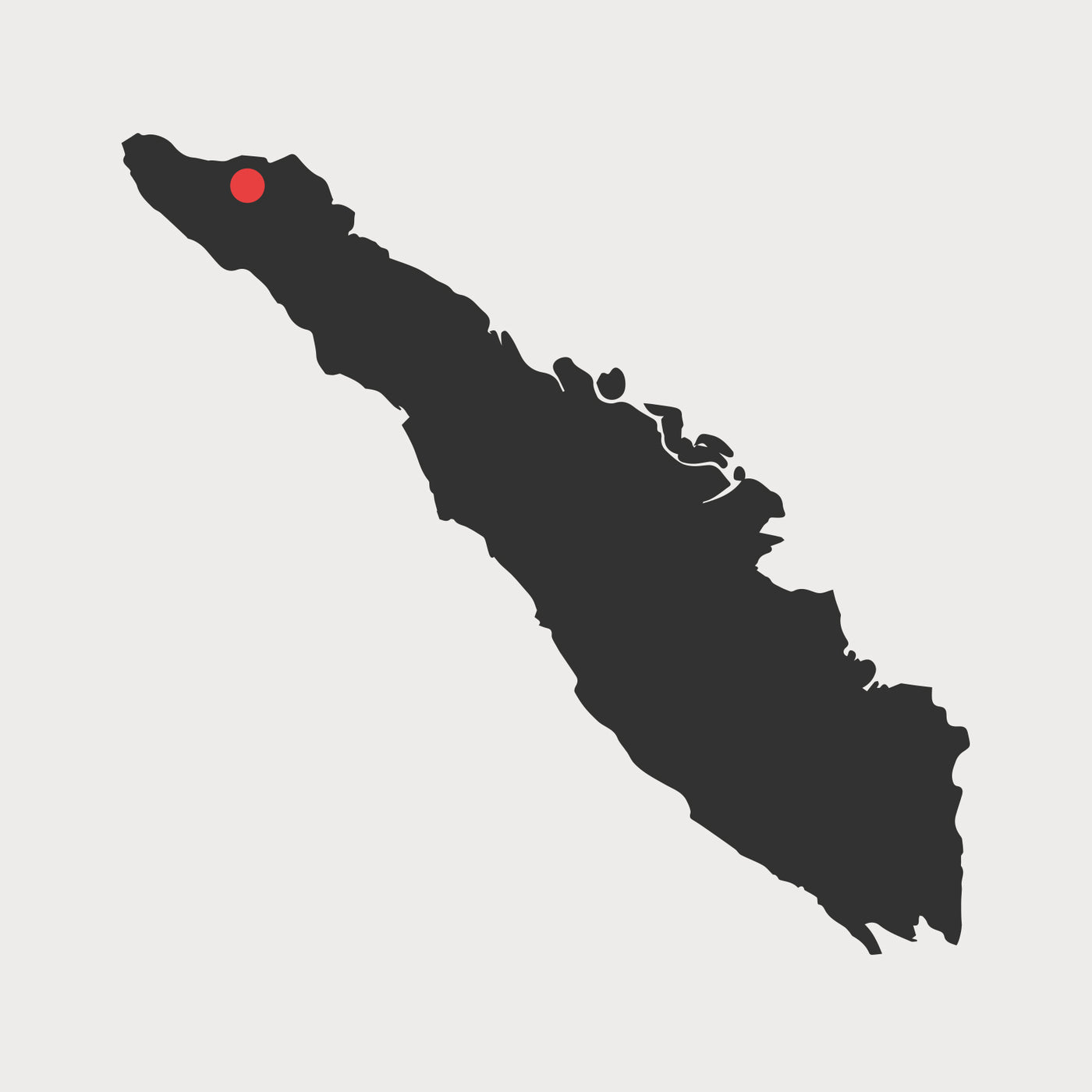 Burni Telong - origin region map by We Are Coffee Co